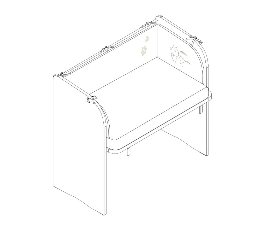 Приставная кроватка CILEK Baby Cotton Bedside Cot