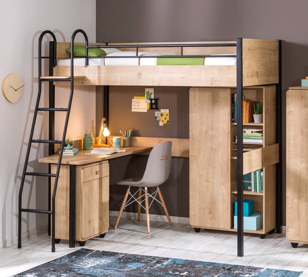 Кровать + стол CILEK Mocha High Bed (90x190 Cm) + Study Desk