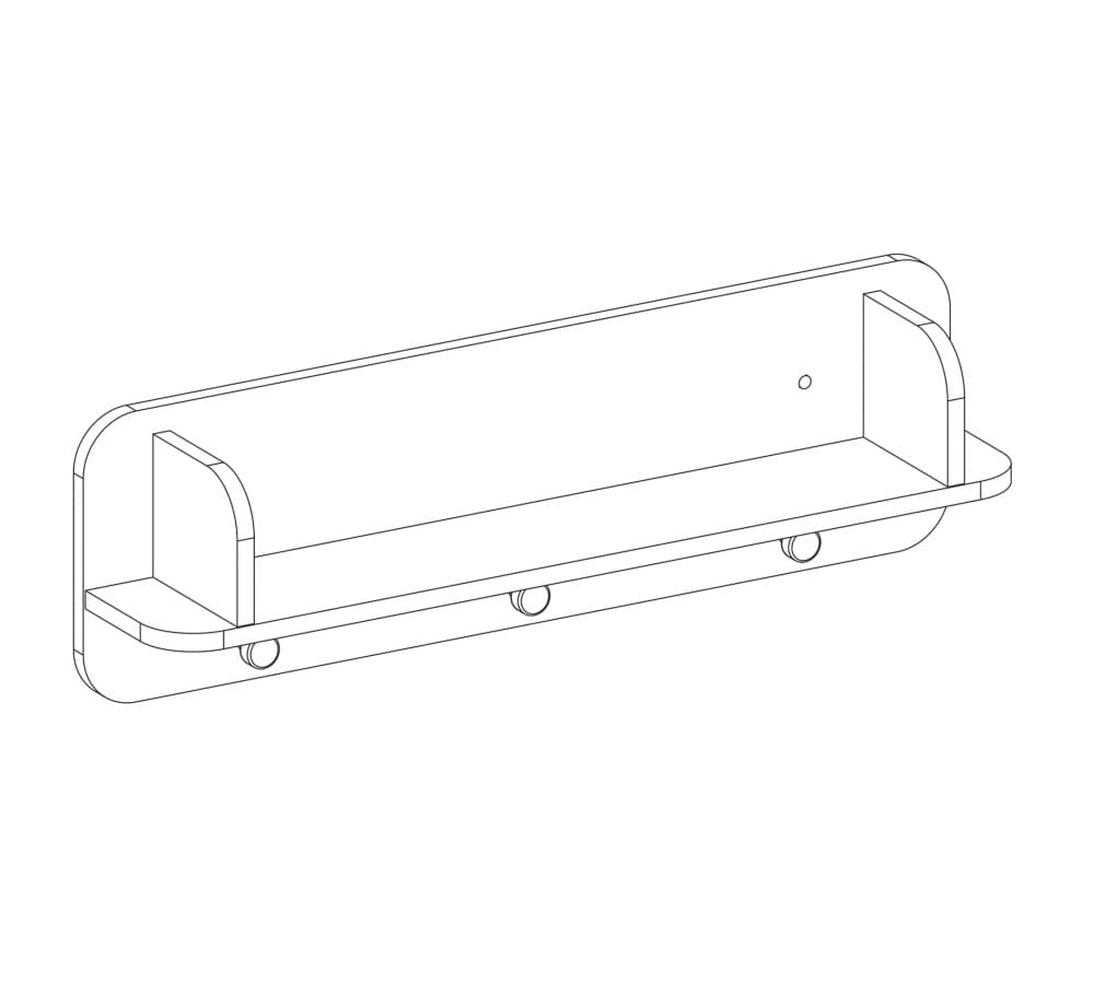 Полка с вешалками CILEK Natura Baby