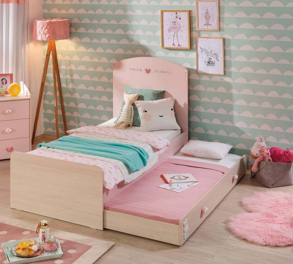 Детская кроватка CILEK Baby Girl Convertible Baby Bed с выдвижной частью для родителя