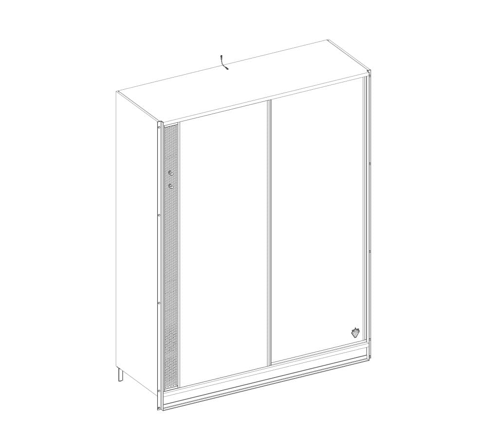 Шкаф-купе CILEK Dark Metal Large