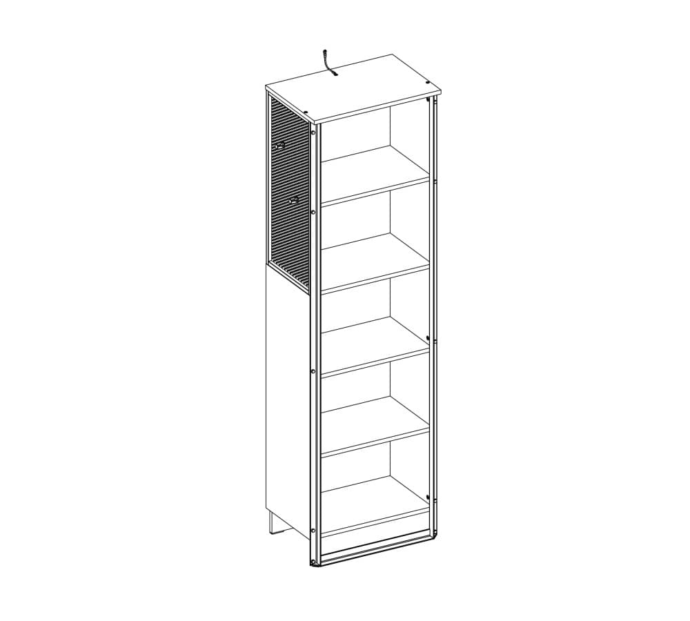 Книжный шкаф CILEK Dark Metal Bookcase