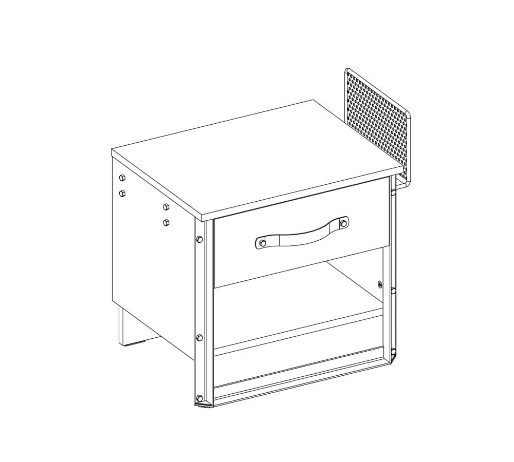 Прикроватная тумбочка CILEK Dark Metal