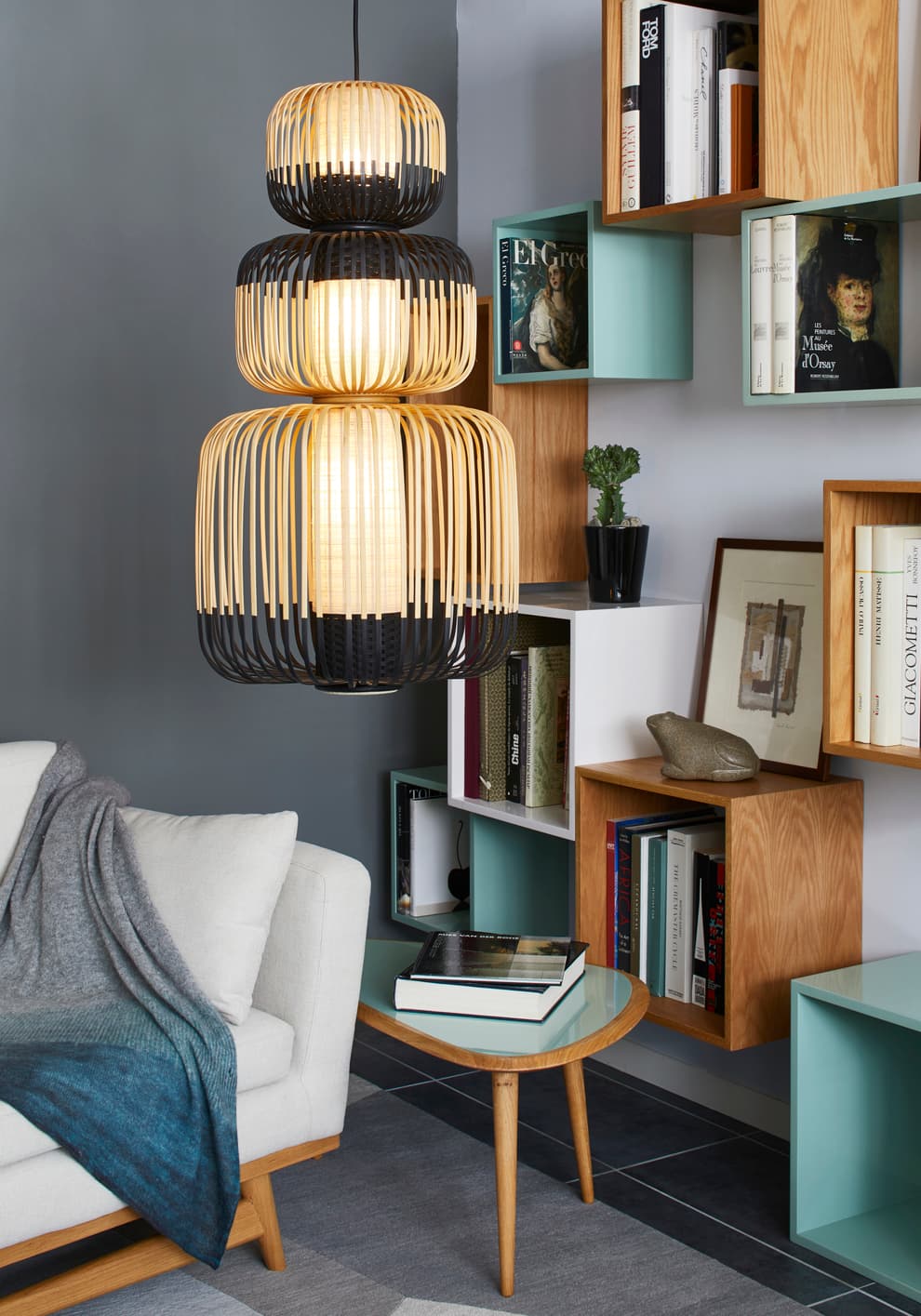 Подвесной светильник Forestier Suspension Bamboo Light 3 Lights Forestier