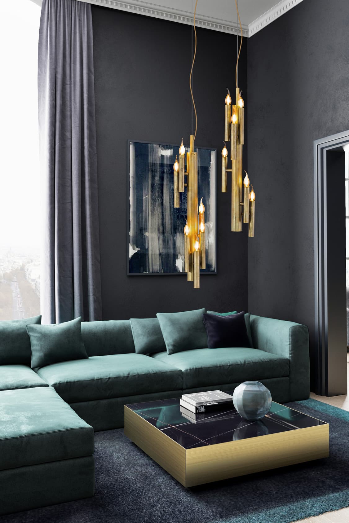 Подвесной светильник Brand van Egmond Shiro Suspension vertical Brand van Egmond