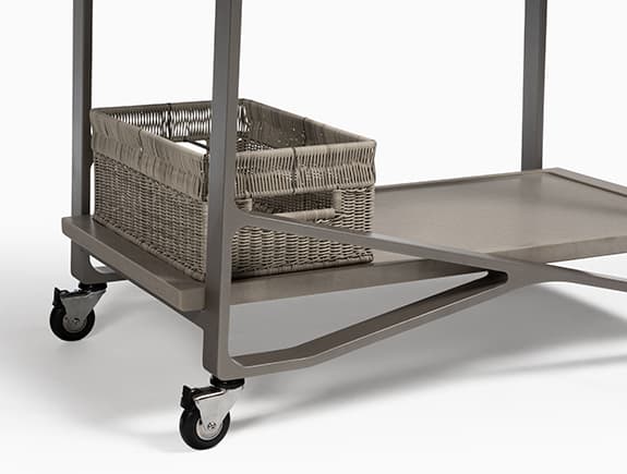 Уличный столик на колесиках Holly Hunt OMURA BAR CART