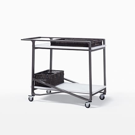Уличный столик на колесиках Holly Hunt OMURA BAR CART