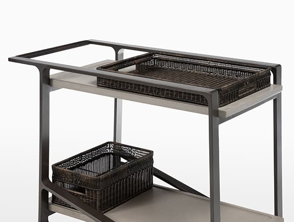 Уличный столик на колесиках Holly Hunt OMURA BAR CART