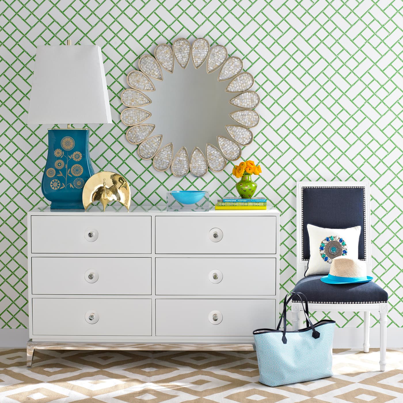 Тумбочка Jonathan Adler Channing Six-Drawer Dresser