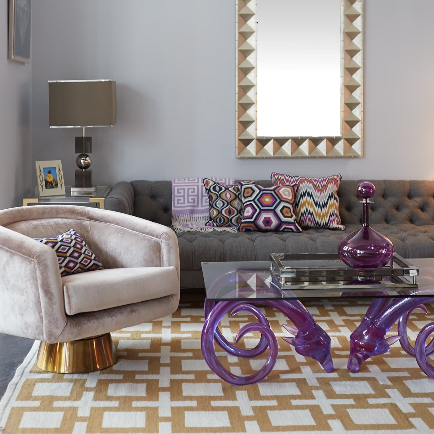 Кресло Jonathan Adler Bacharach Swivel Chair