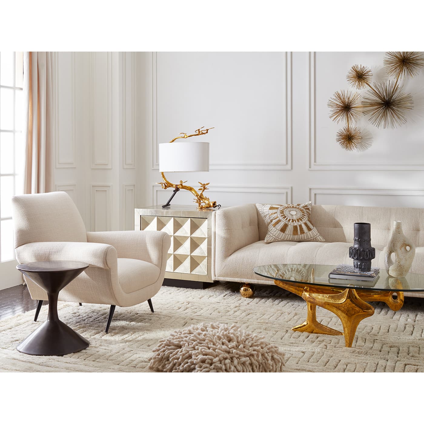 Кресло Jonathan Adler Marcello Lounge Chair