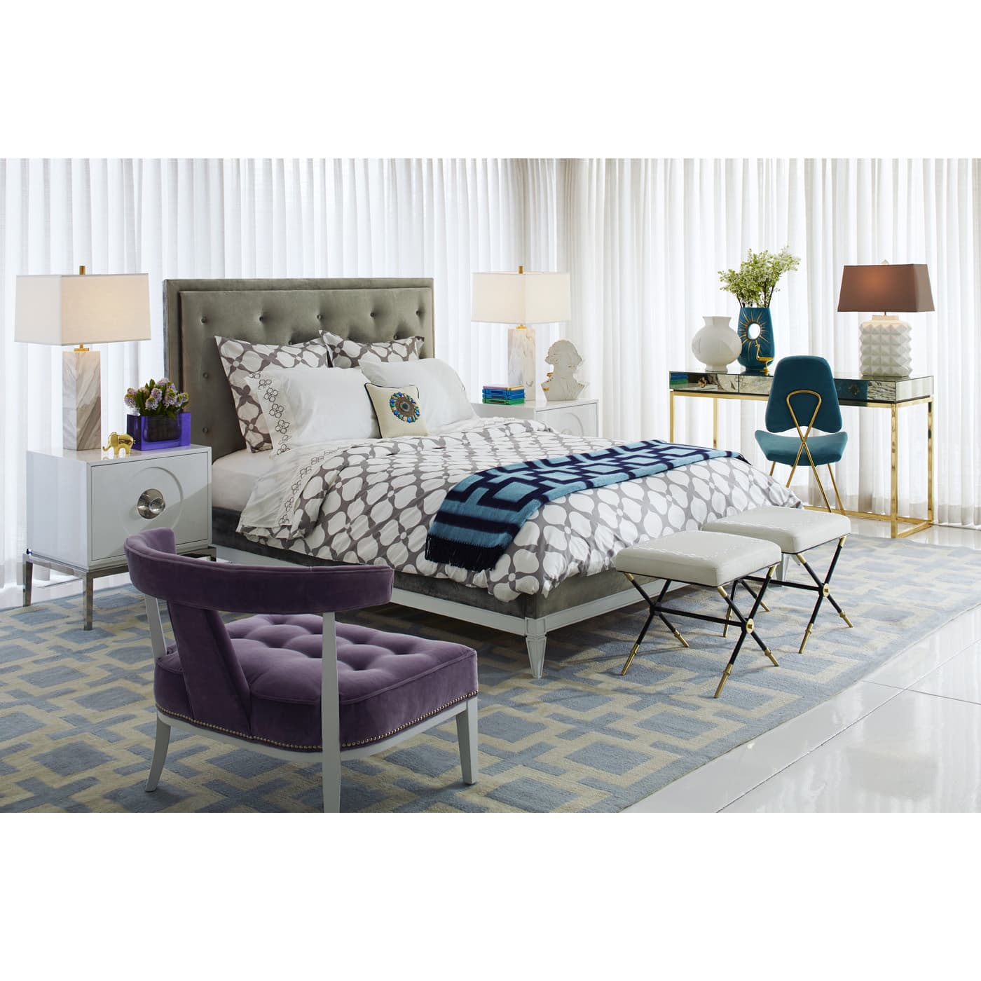 Двуспальная кровать Jonathan Adler Lampert Queen Bed