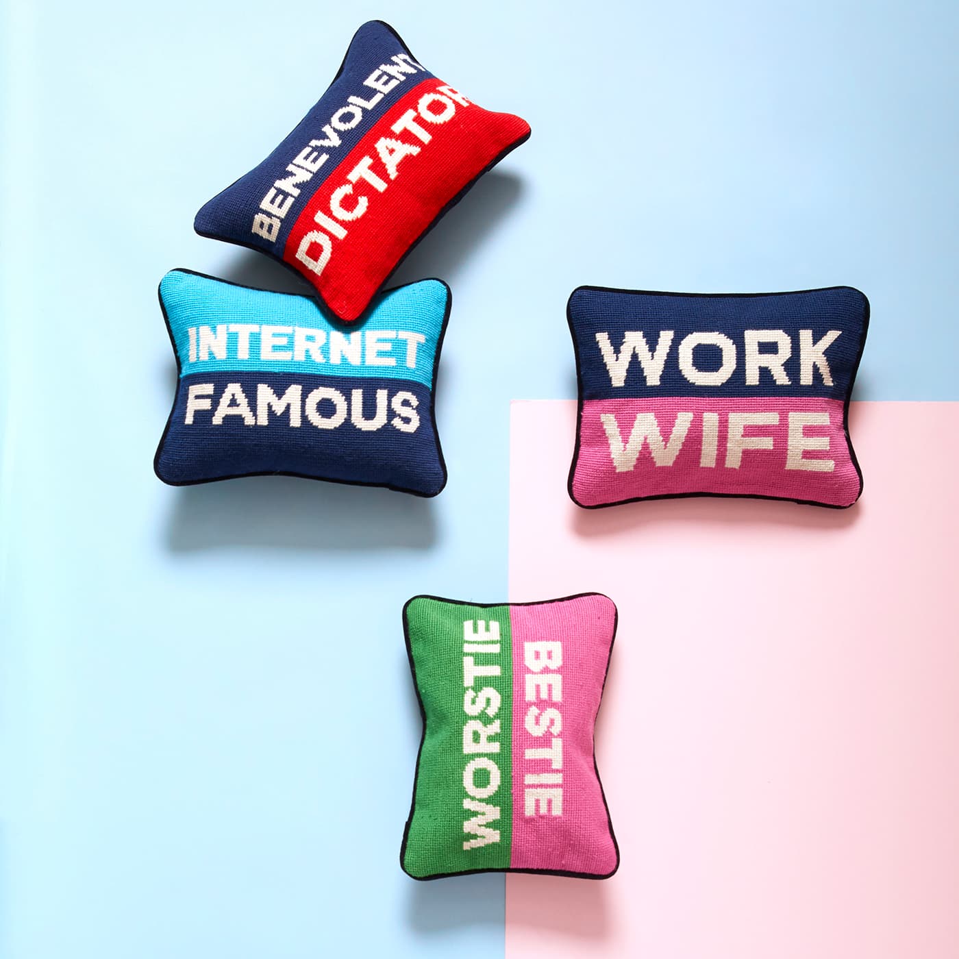 Подушка Jonathan Adler Work Wife Needlepoint Pillow