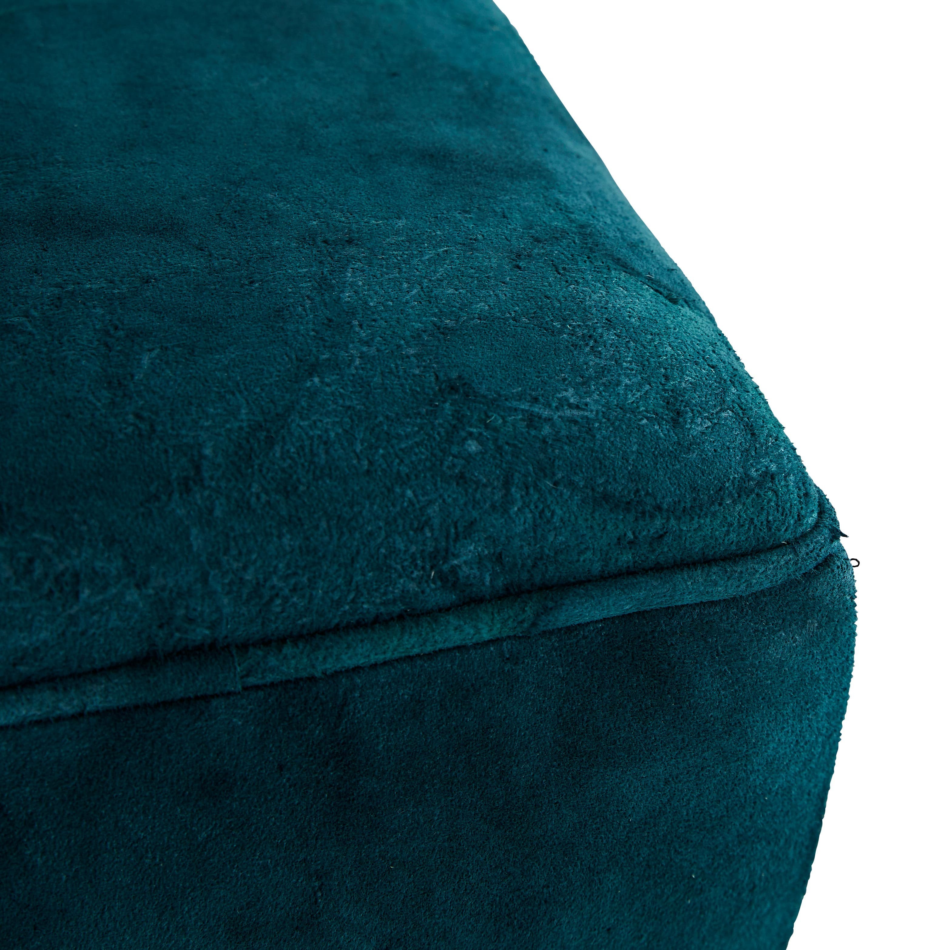 Пуф Arteriors Theo Ottoman Peacock Distressed Leather Dark Walnu