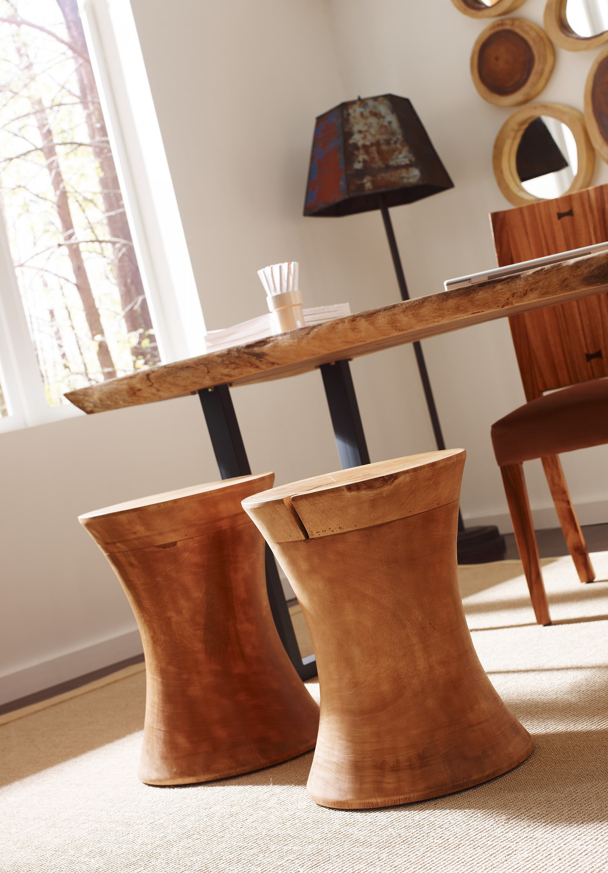 Табурет Phillips Collection Drum Stool, Mango Wood