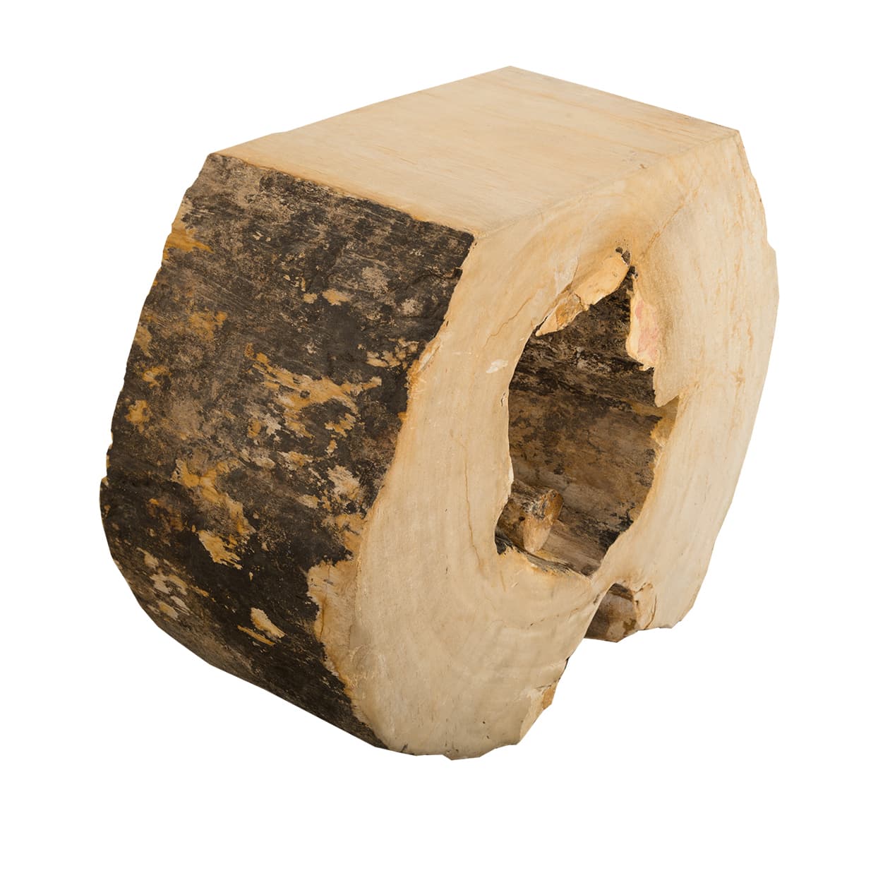 Табурет Phillips Collection Petrified Wood Large Stool, Rough Sides, Flat Top