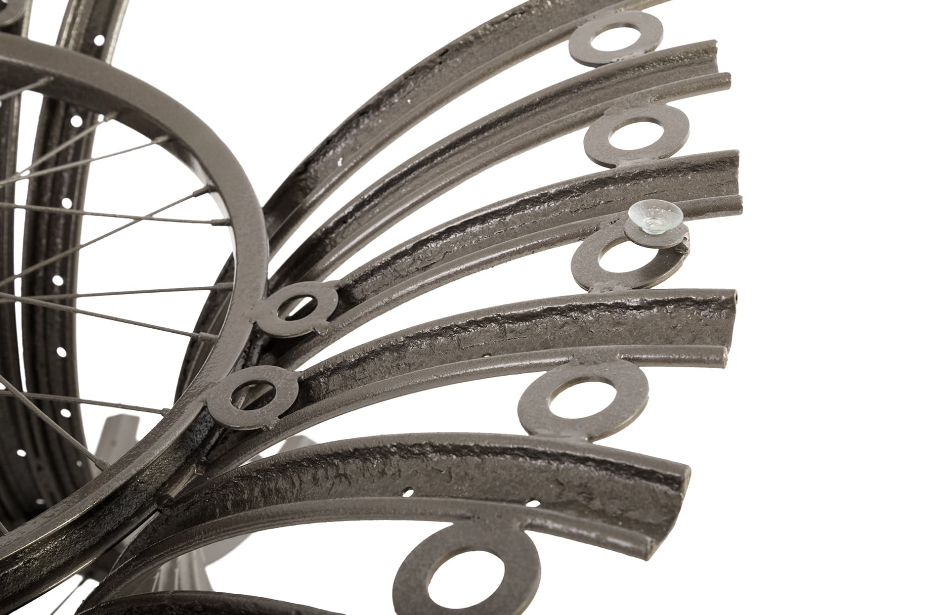 Обеденный стол Phillips Collection Bicycle Rim Dining Table Base, Grey, with Glass