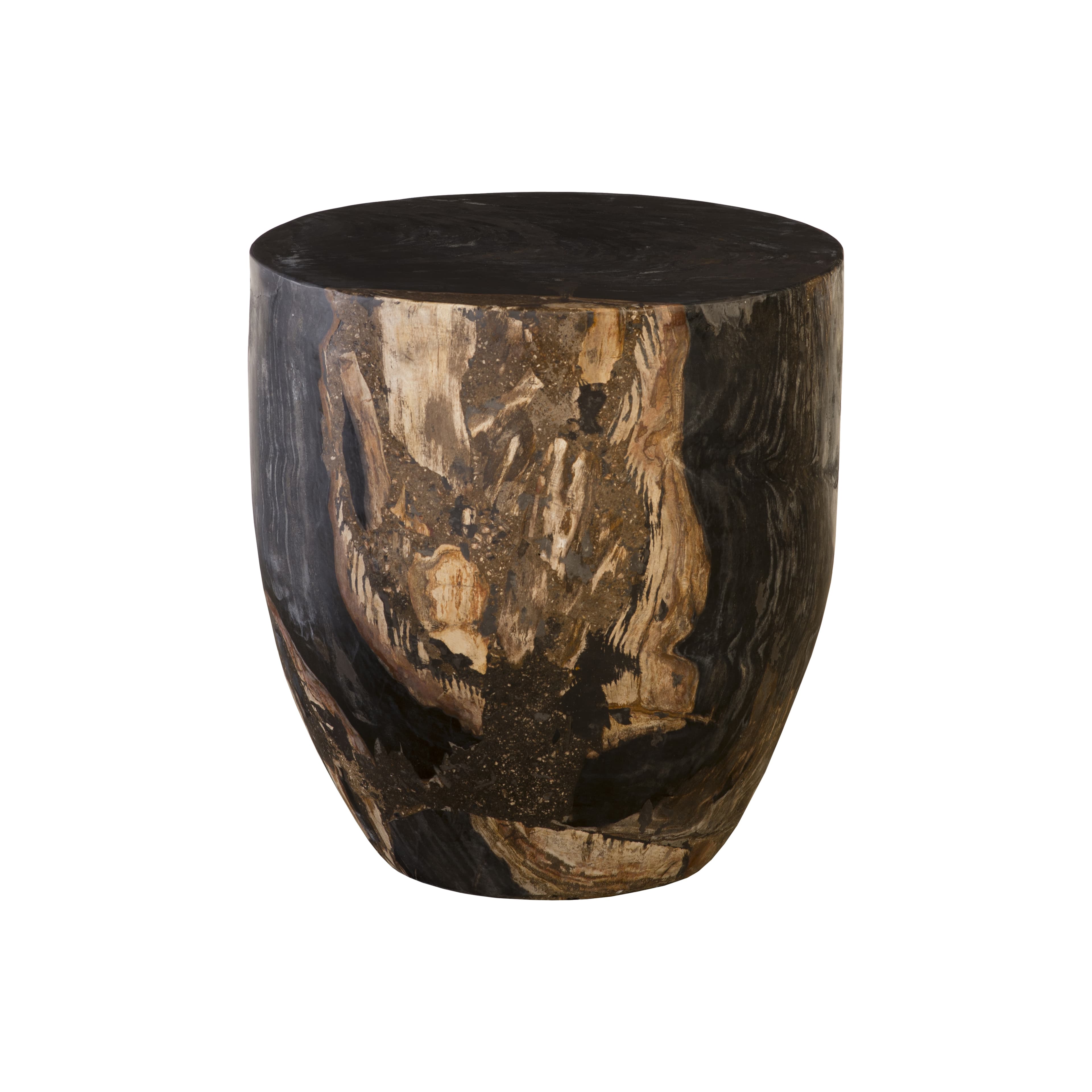 Приставной столик Phillips Collection Petrified Wood Drum Side Table