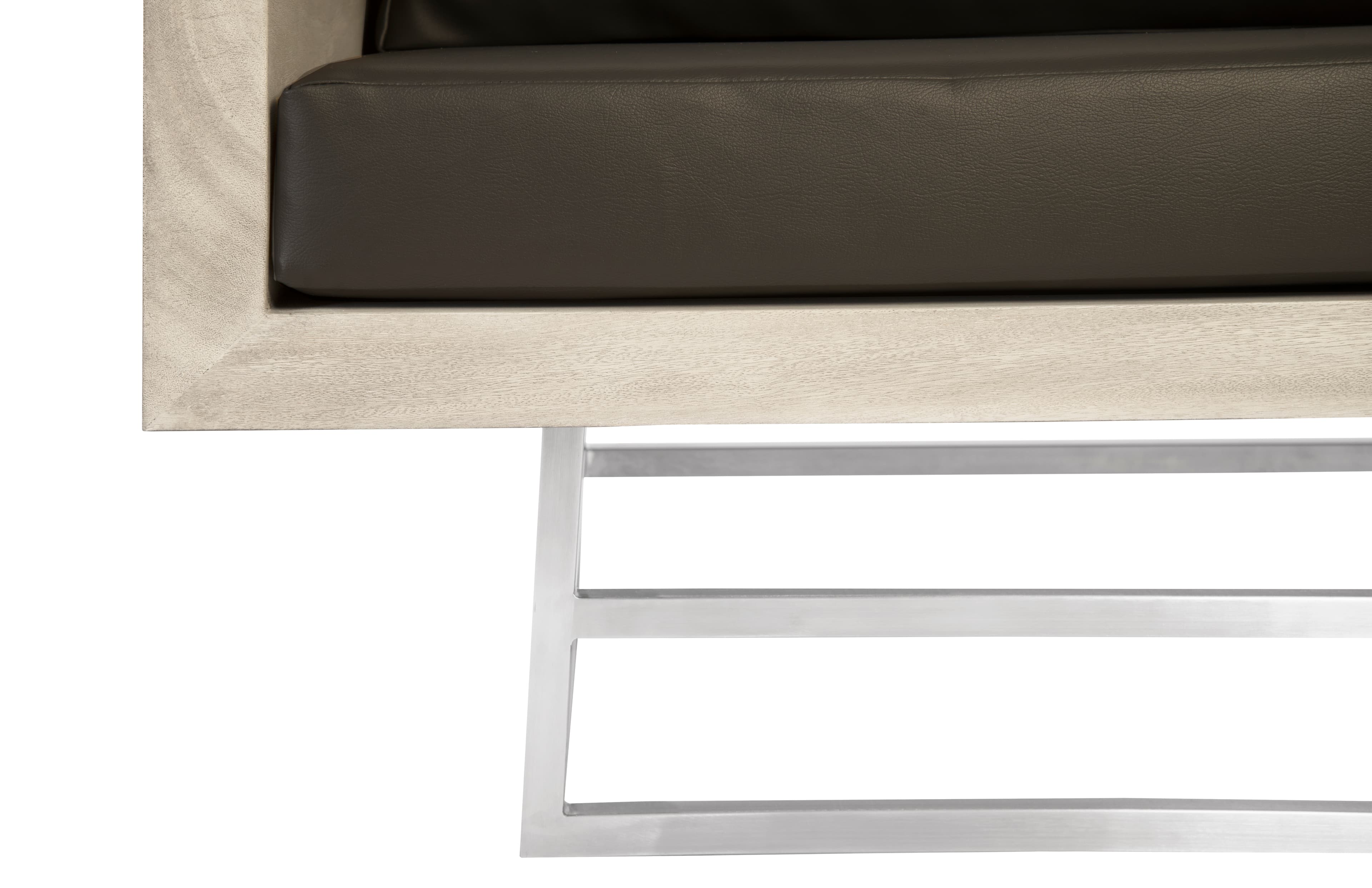 Диван Phillips Collection Ladder Sofa, Suar Wood, Grey/Silver Finish