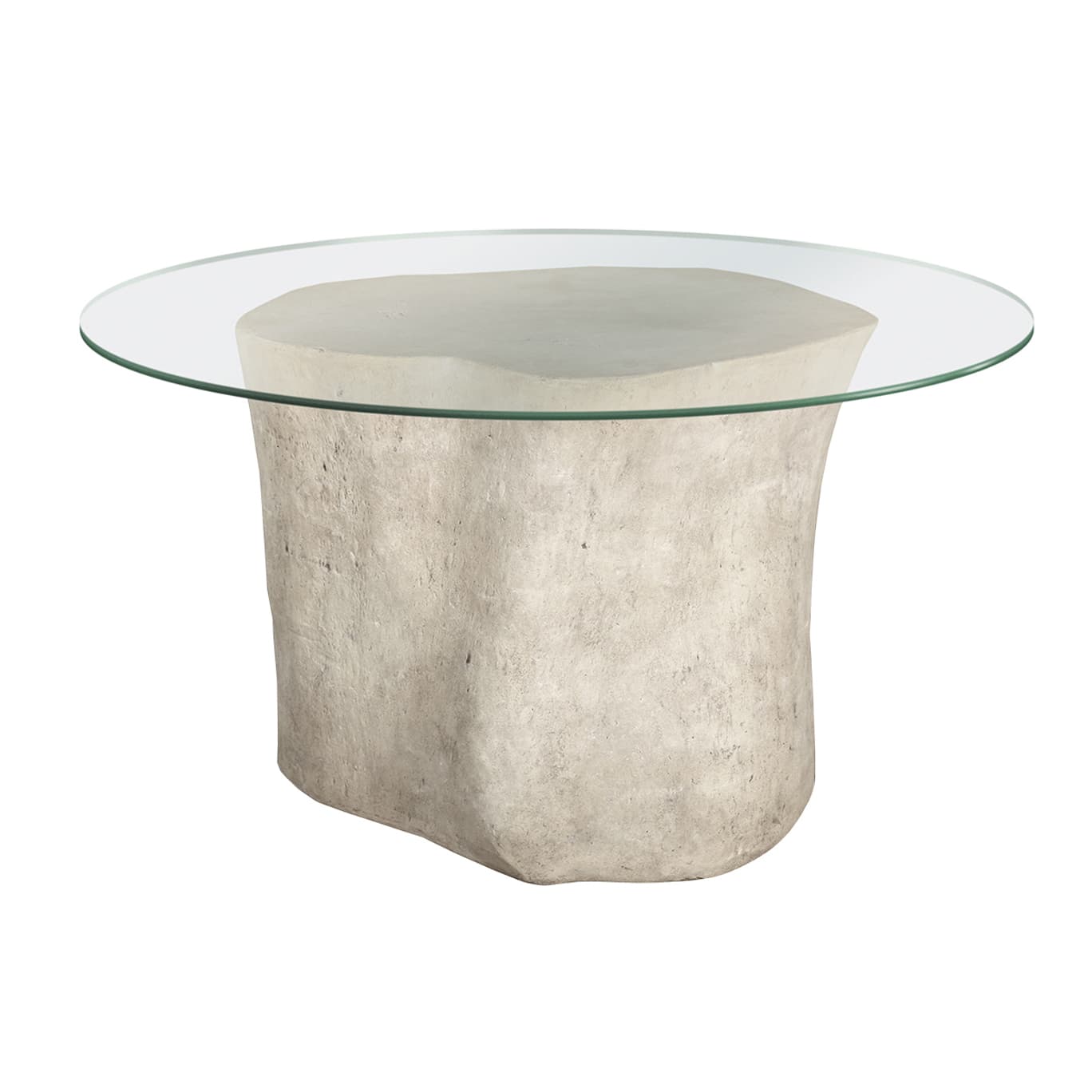 Обеденный стол Phillips Collection Log Dining Table, 60" Glass Top