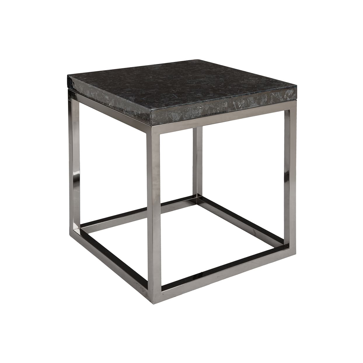 Приставной столик Phillips Collection Captured Denim, End Table w/ Plated Black Nickel Base