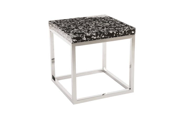 Приставной столик Phillips Collection Captured Denim, End Table w/ Plated Black Nickel Base