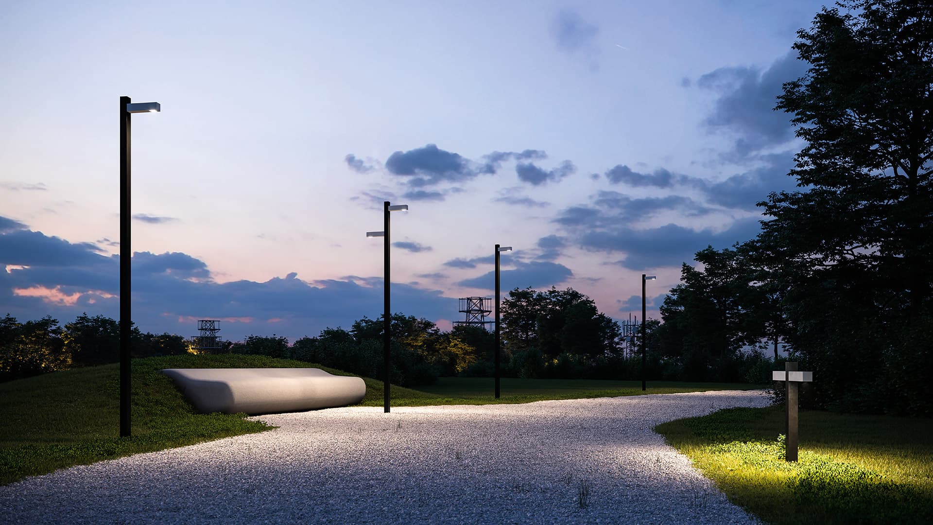 Уличный светильник Artemide Walking Head Pole Artemide