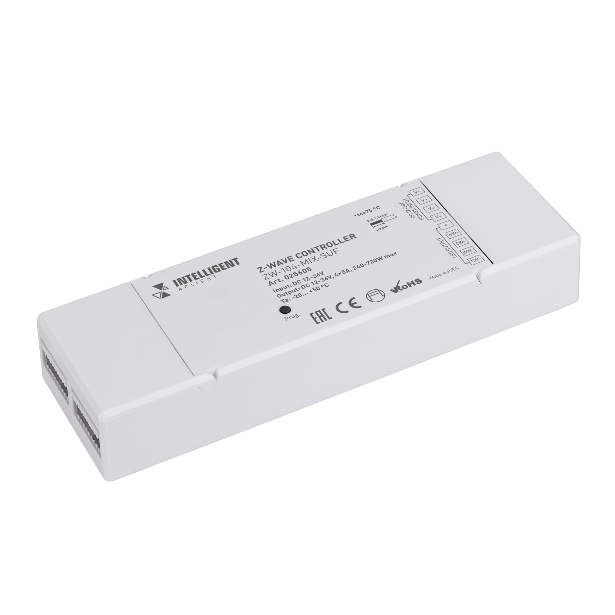 INTELLIGENT ARLIGHT Контроллер ZW-104-MIX-SUF (12-36V, 4x5A) (IARL, Пластик) 025605