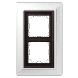 LSmetal Zero Комплект для монтажа заподлицо + Рамка 2-ная, dark (лакир.алюминий), Jung