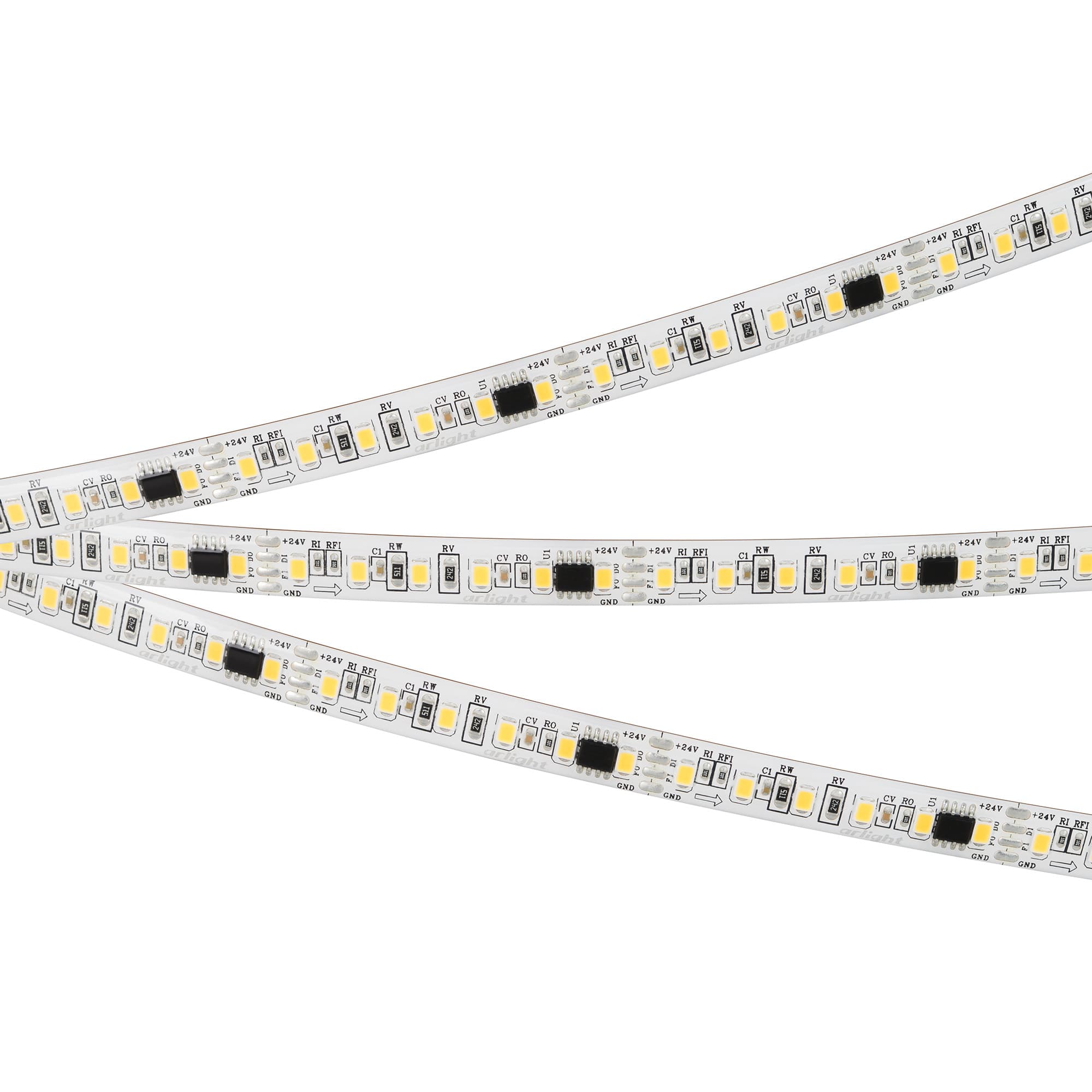 Светодиодная лента герметичная SPI-SE-A120-10mm 24V Warm3000-PX6-BPT (11 W/m, IP65, 2835, 5m) (Arlight, бегущий огонь) 049441 — фото 2