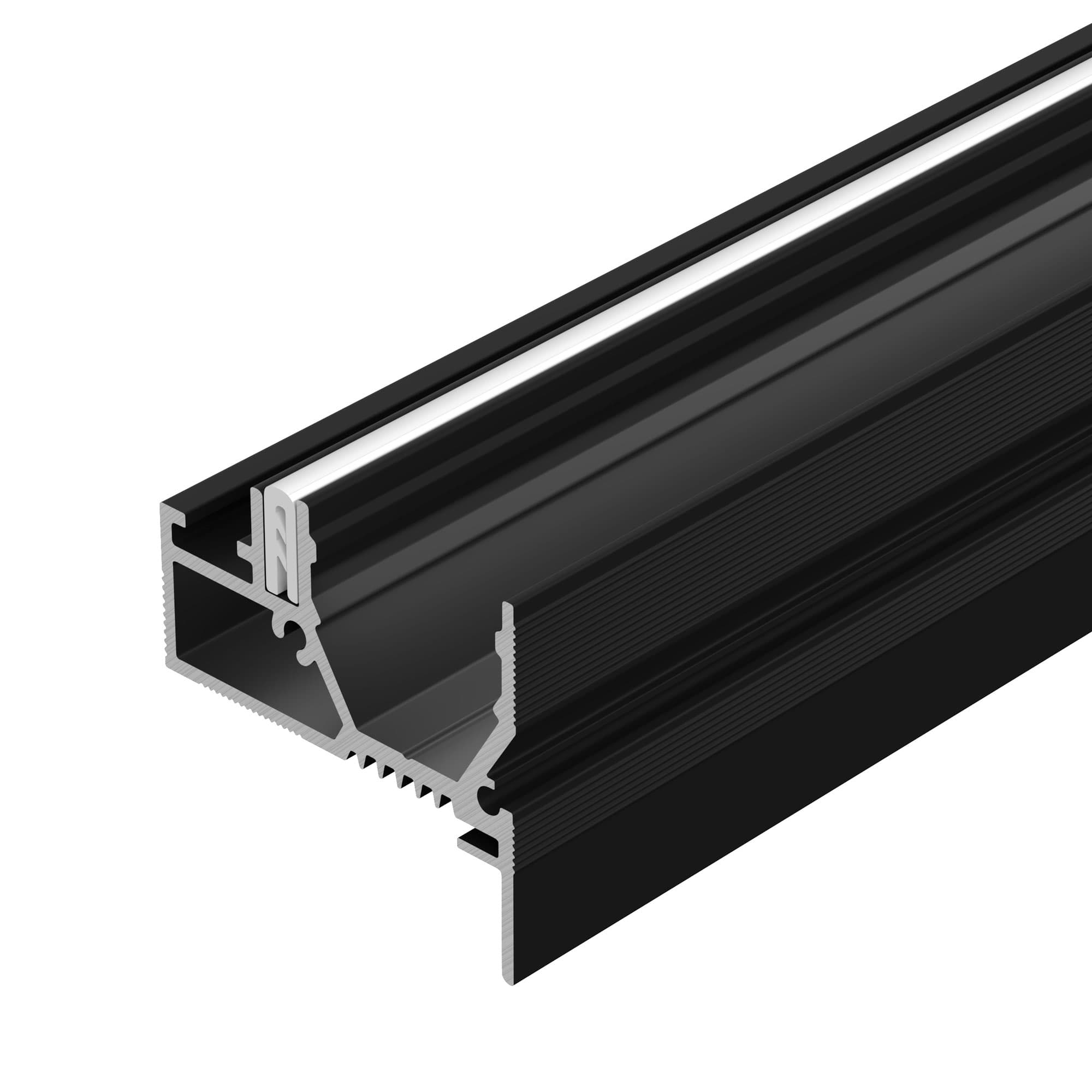 Профиль STRETCH-20-WALL-D-SIDE-2000 BLACK (Arlight, Алюминий) 042947 — фото 2
