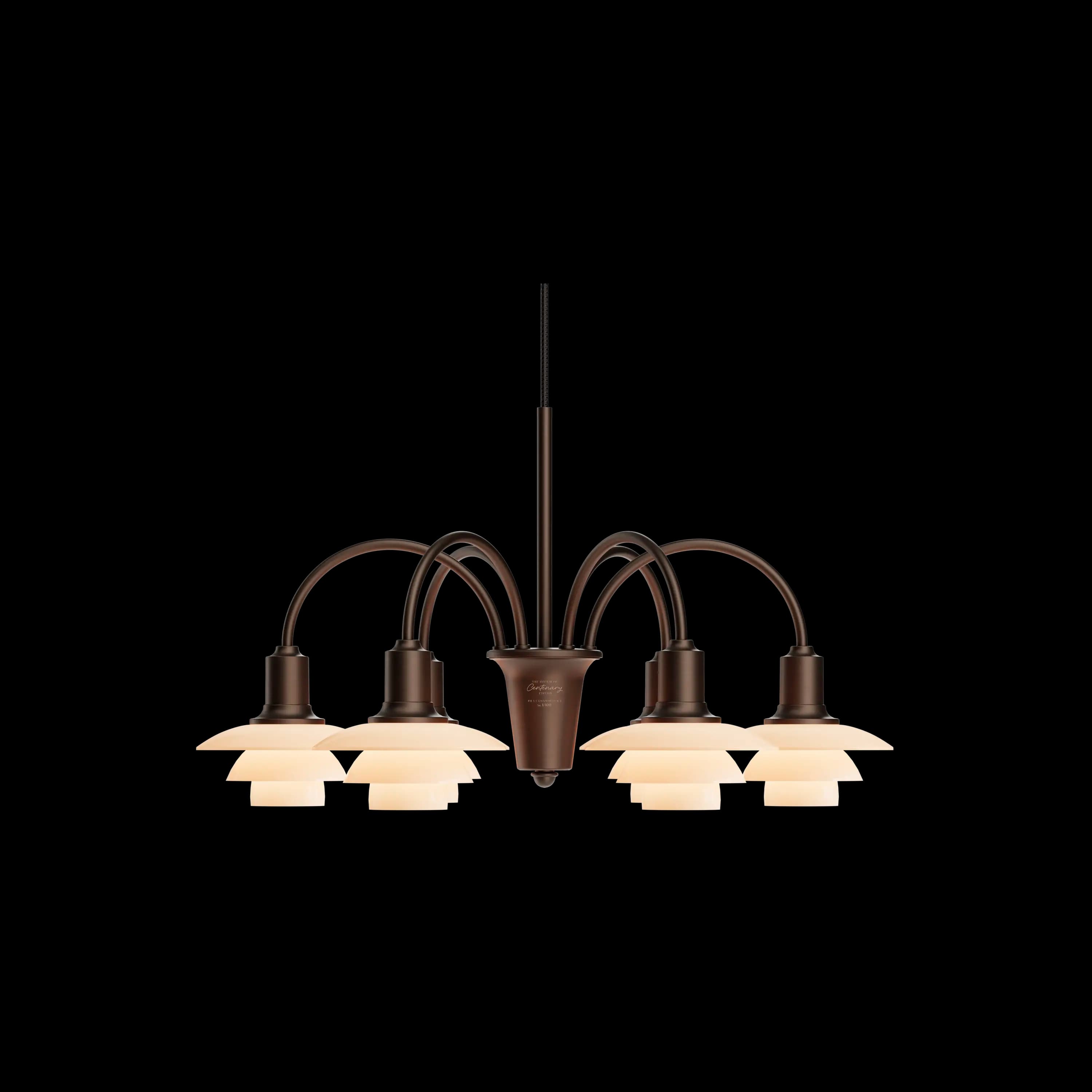 Louis Poulsen PH 1/1 Chandelier Centenary Edition Aged brass/dusty terracotta 6-ARMS — фото 1