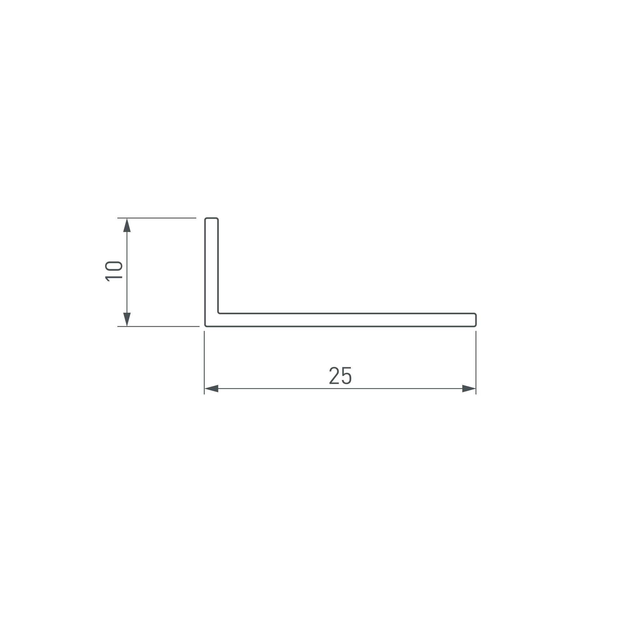 Уголок ARH-W25х10х1,2-6000 ANOD (Arlight, Алюминий) 052678 Arlight — фото 2
