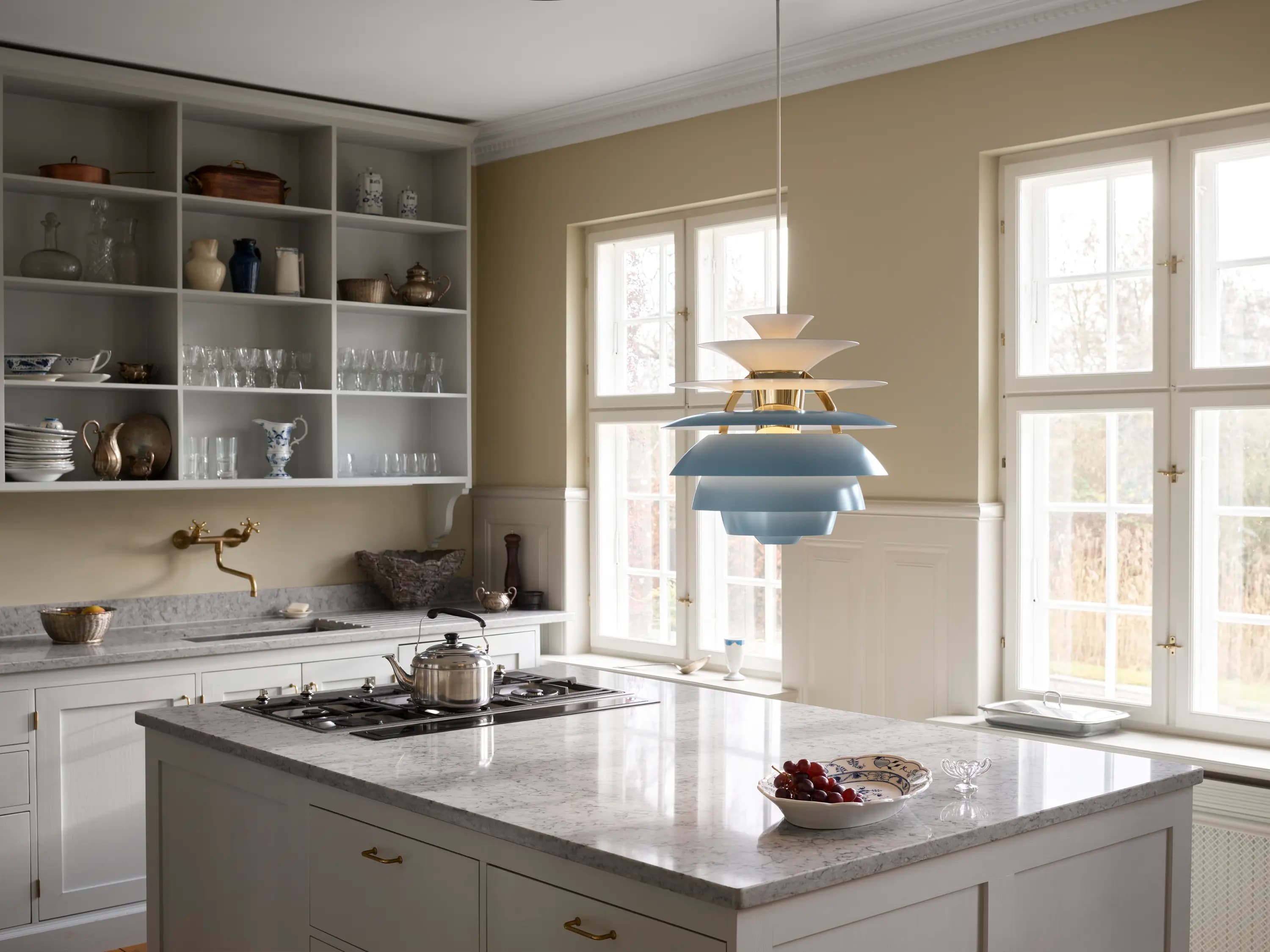 Louis Poulsen PH Snowball Dusty blue/brass metallised — фото 3