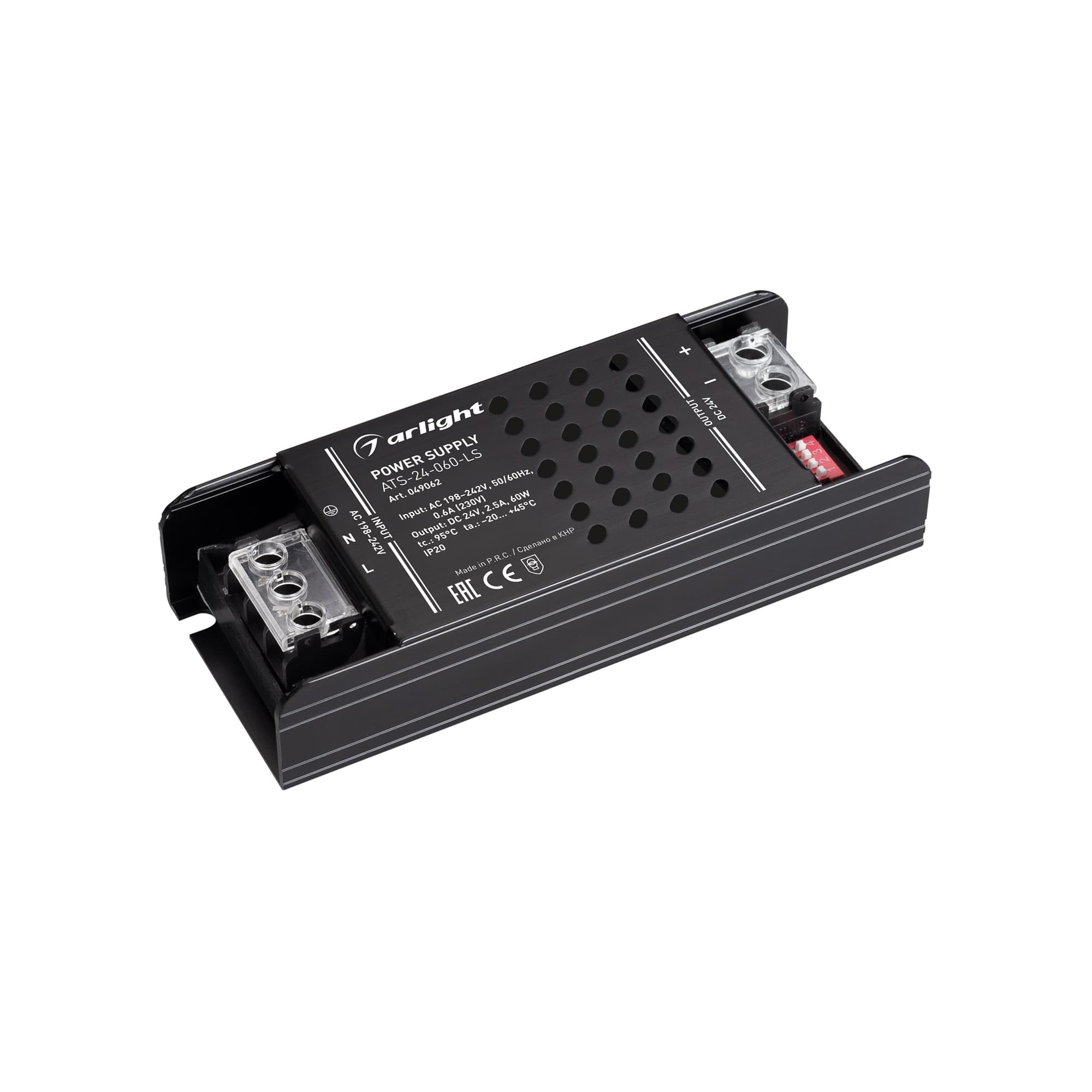 Блок питания ATS-24-060-LS (24V, 2.5A, 60W) (Arlight, IP20 Сетка, 5 лет) 049062 Arlight
