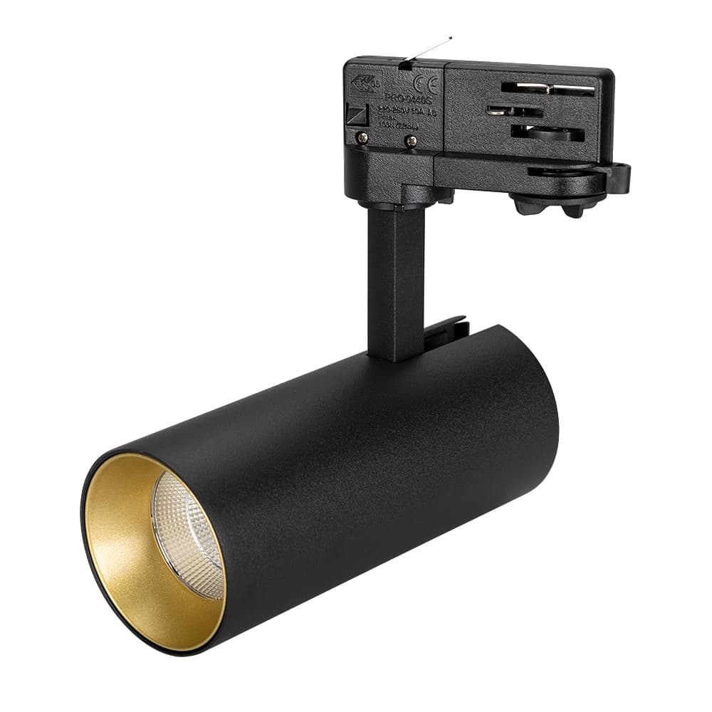 Светильник SP-POLO-TRACK-LEG-R65-8W Warm3000 (BK-GD, 40 deg) (Arlight, IP20 Металл, 5 лет) 027472