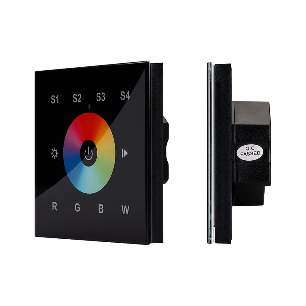 Панель Sens SR-2820B-AC-RF-IN Black (220V,RGBW,1 зона) (Arlight, IP20 Пластик, 3 года) 021037 — фото 1