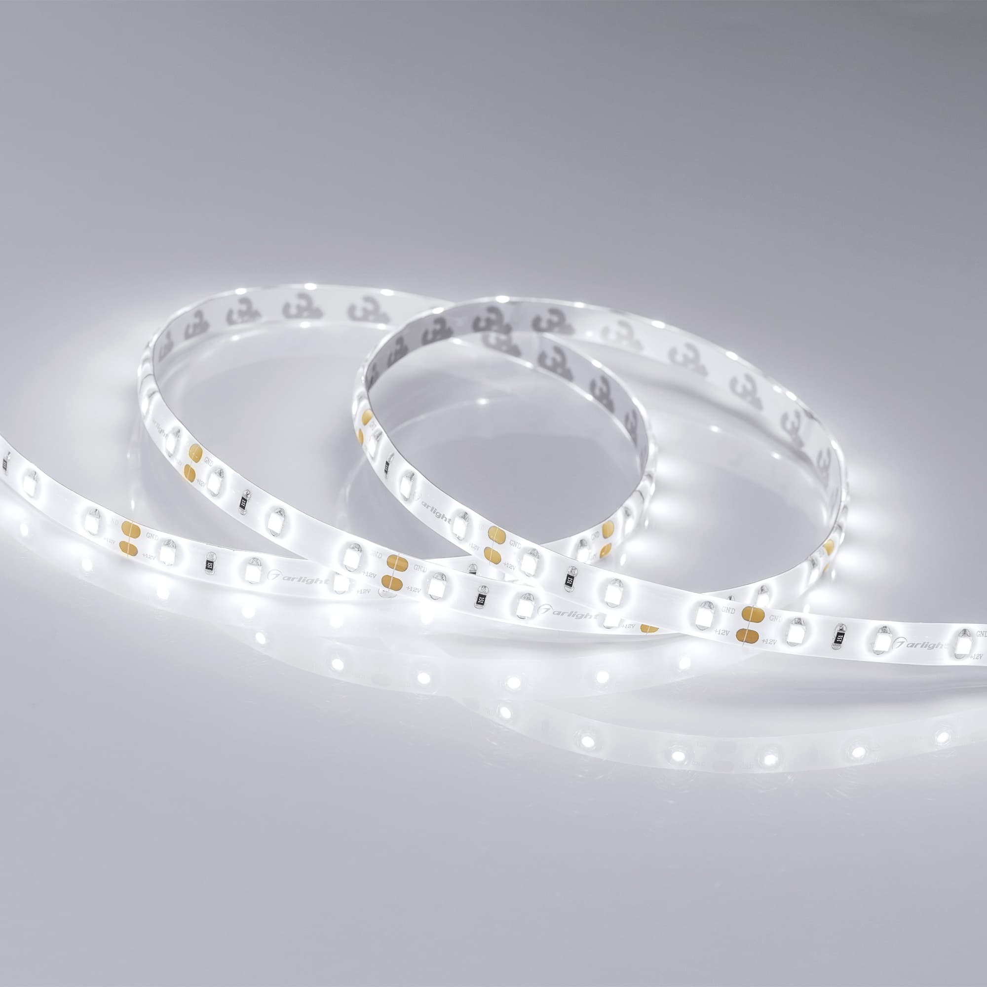 Светодиодная лента RTW 2-5000SE 12V White (3528, 300 LED, LUX) (Arlight, 4.8 Вт/м, IP65) 014627 — фото 3