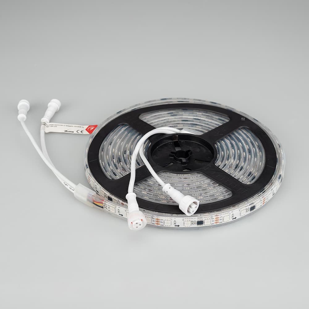 Светодиодная лента SPI-5000PGS-5060-60 12V Cx3 RGB (12mm, 14.4W, IP67) (Arlight, Закрытый, IP67) 026155(2) Arlight — фото 2