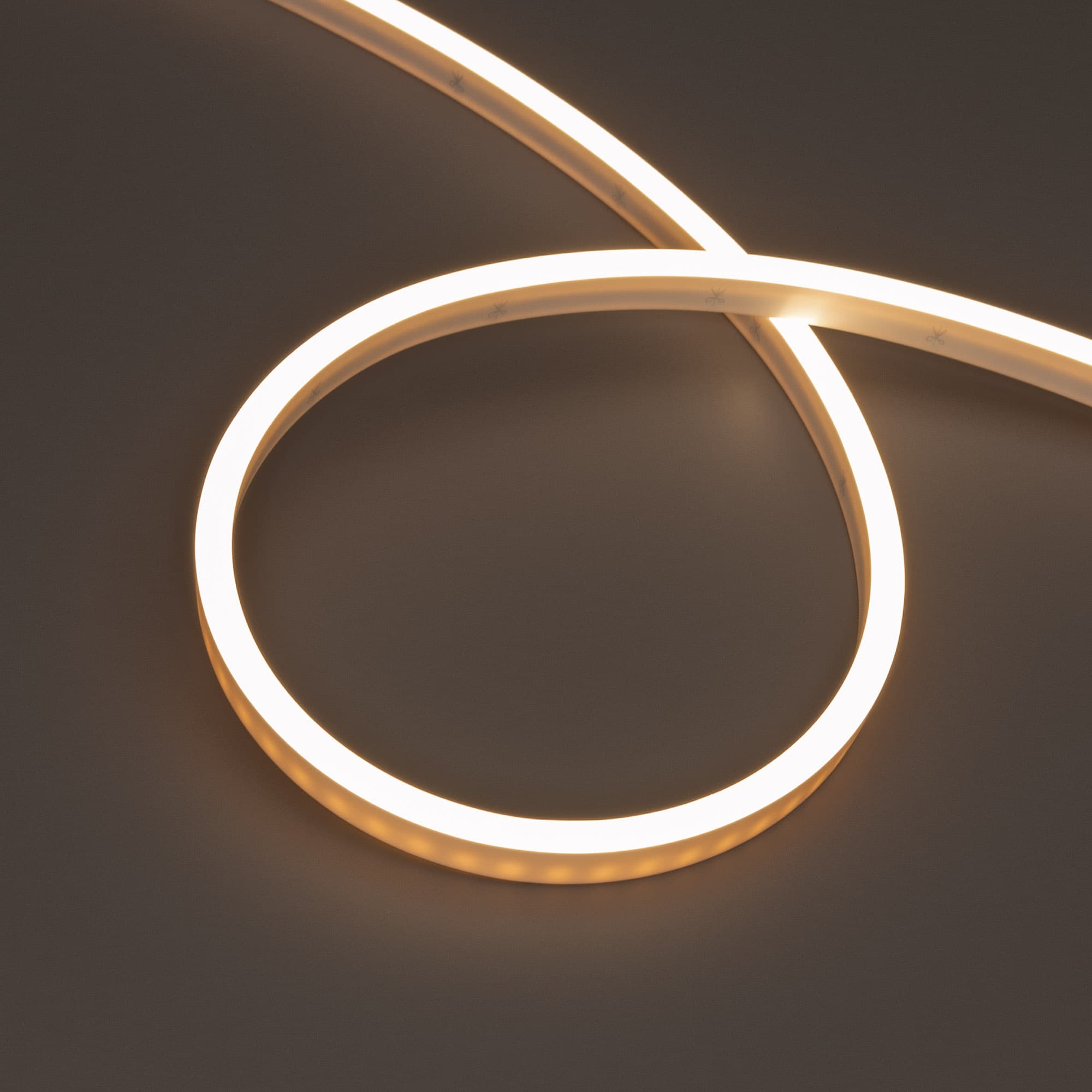 Светодиодная лента герметичная WAVE-SIDE-PU-A120-06x12mm 24V Warm3500 (8 W/m, IP68, 3m, wire x1) (Arlight, Вывод прямой, 3 года) 052586