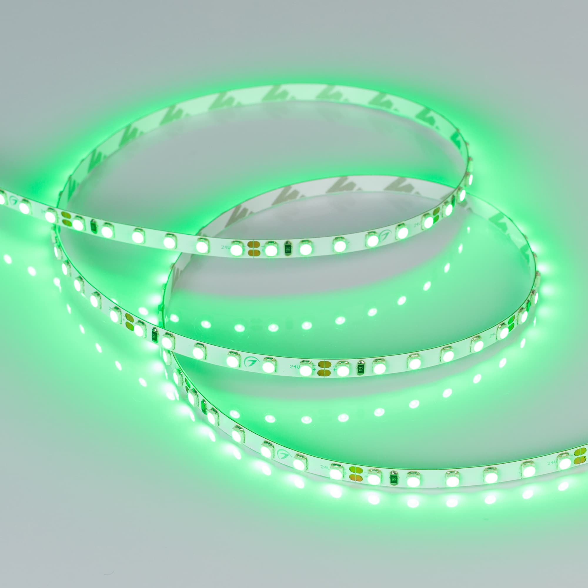 Светодиодная лента RT-A120-5mm 24V Green (9.6 W/m, IP20, 3528, 5m) (Arlight, узкая) 015663(B) — фото 3
