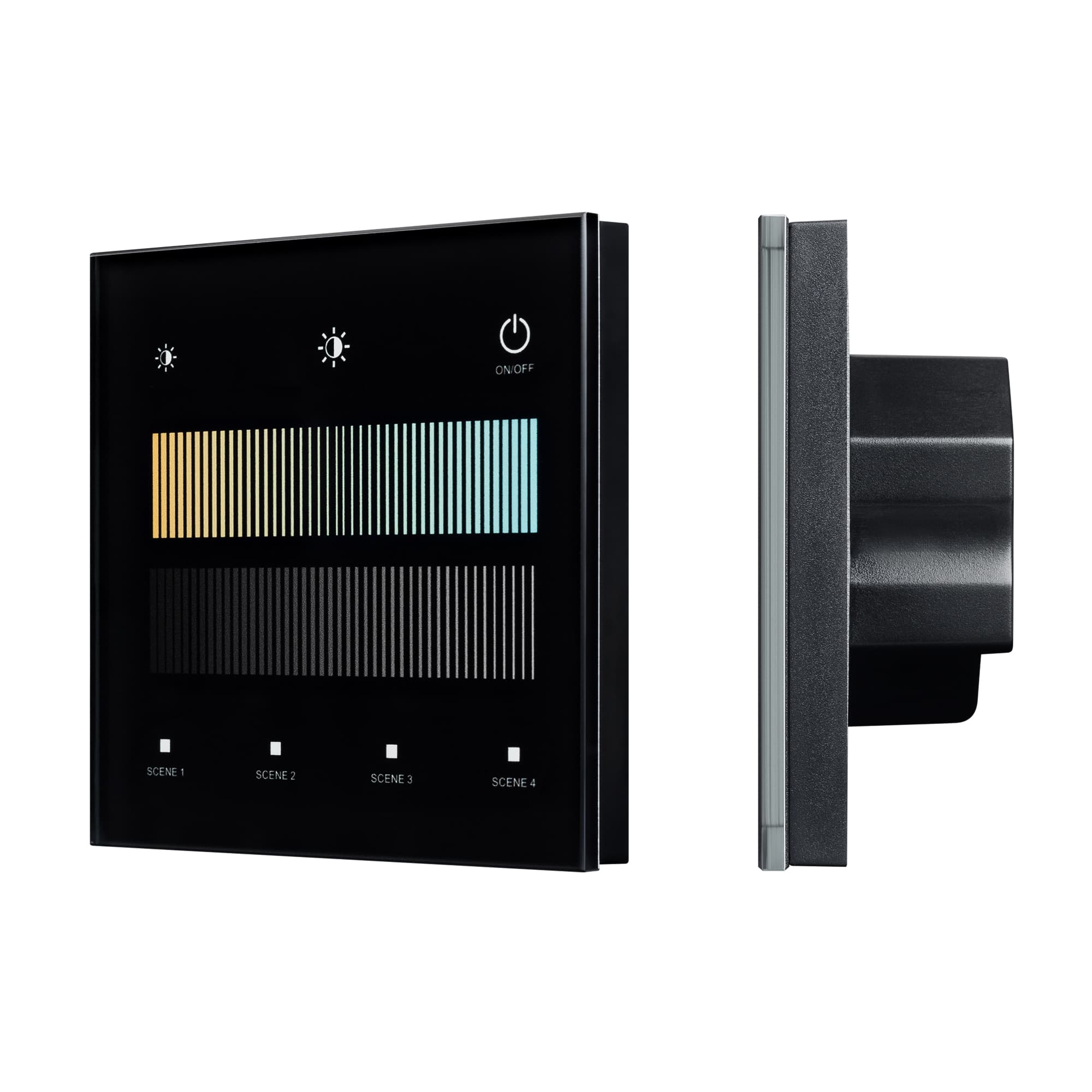 INTELLIGENT ARLIGHT Сенсорная панель SMART-DALI-301-11-1G-4SC-MIX-IN Black (BUS/24V, Touch, 2.4G) (IARL, IP20 Пластик, 5 лет) 046550 — фото 1