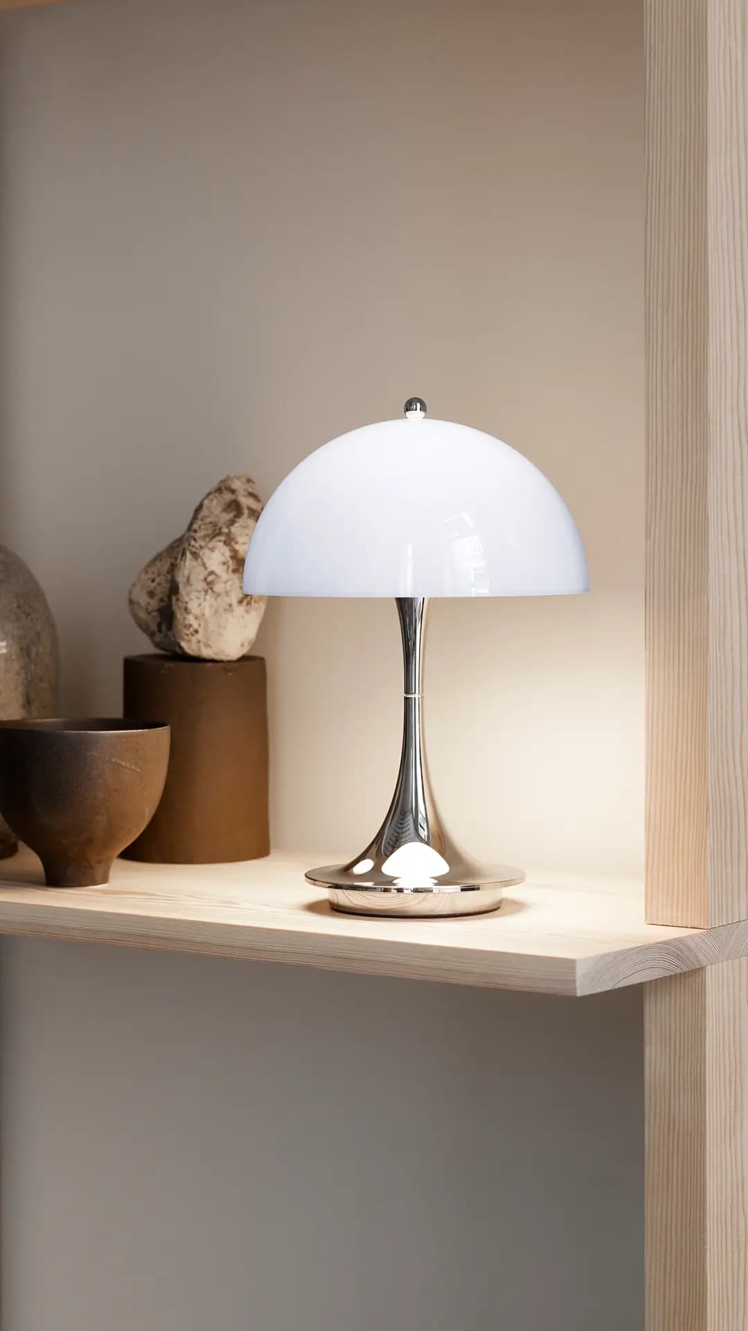 Louis Poulsen Panthella 160 Portable Lamp Chrome opal blue grey — фото 4