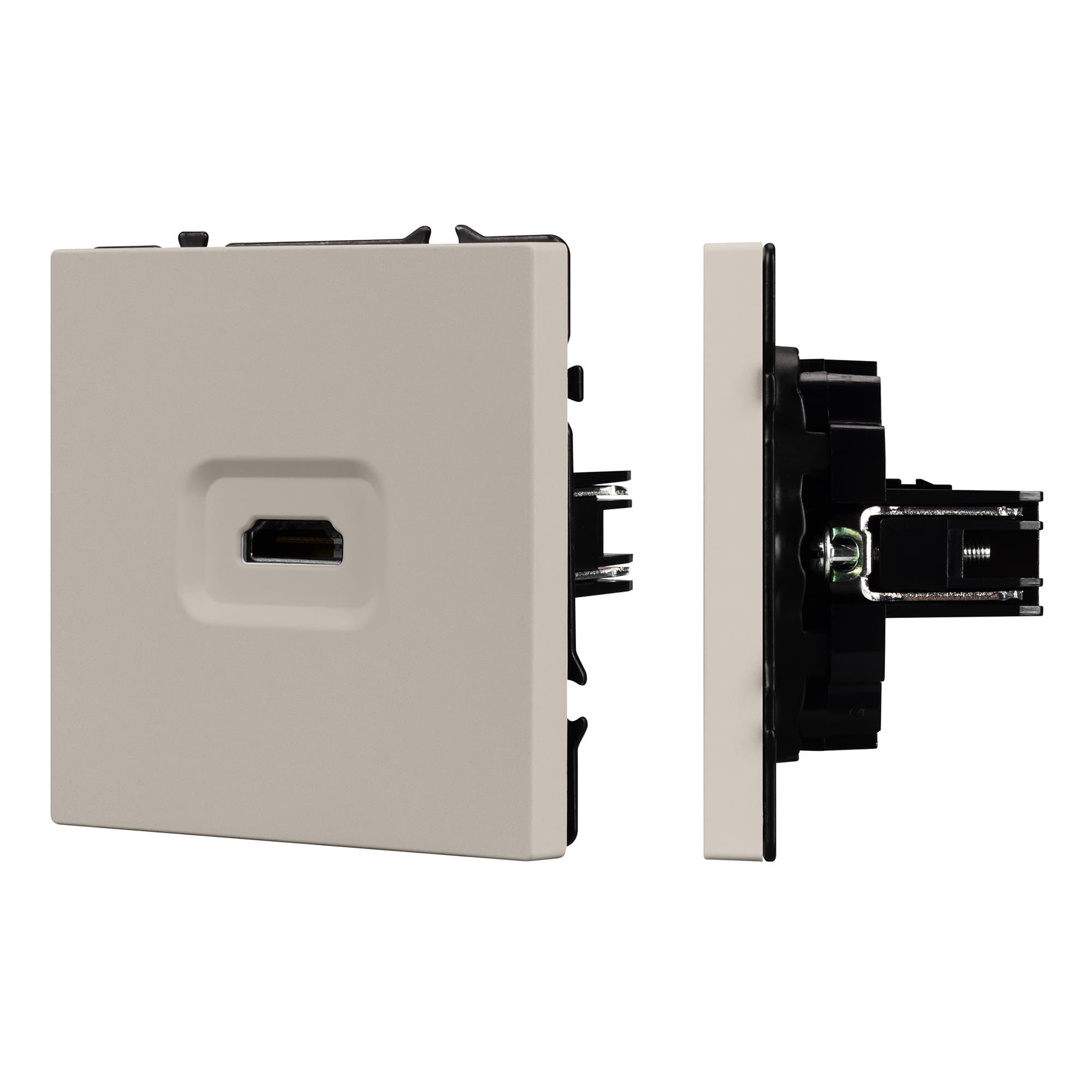 Механизм HDMI розетки SCT-NOBE-MHD1-SFPL-CA (Arlight, Кашемир) 061842