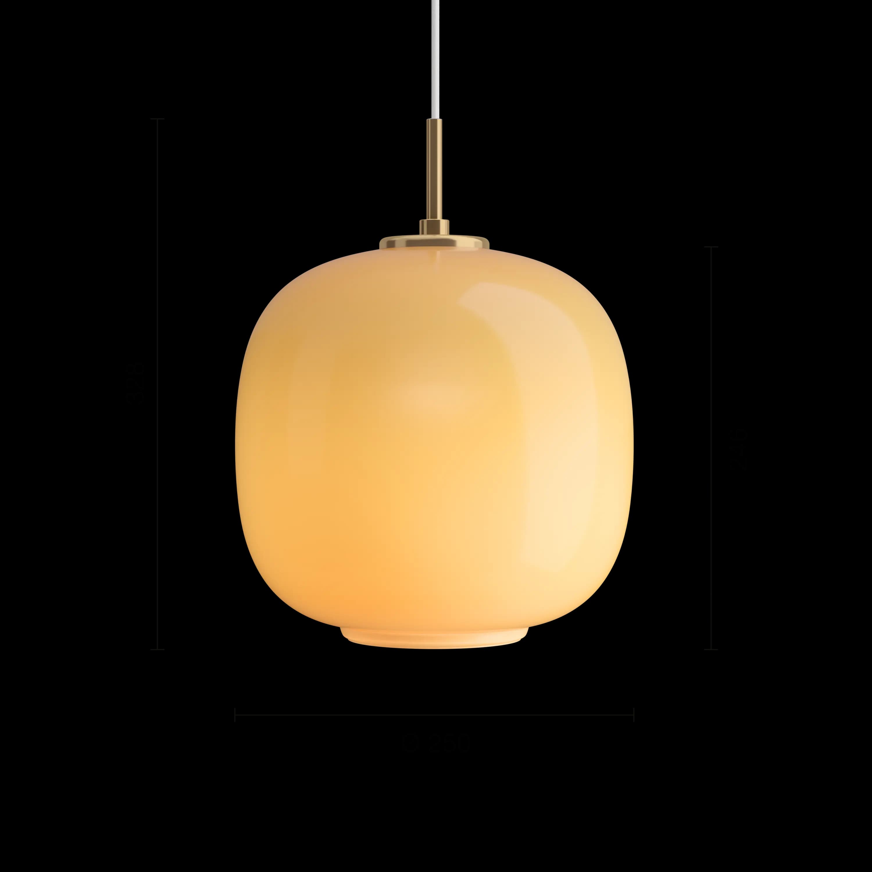 Louis Poulsen VL 45 Radiohus Pendant Brass/glossy amber glass Ø 250 — фото 9