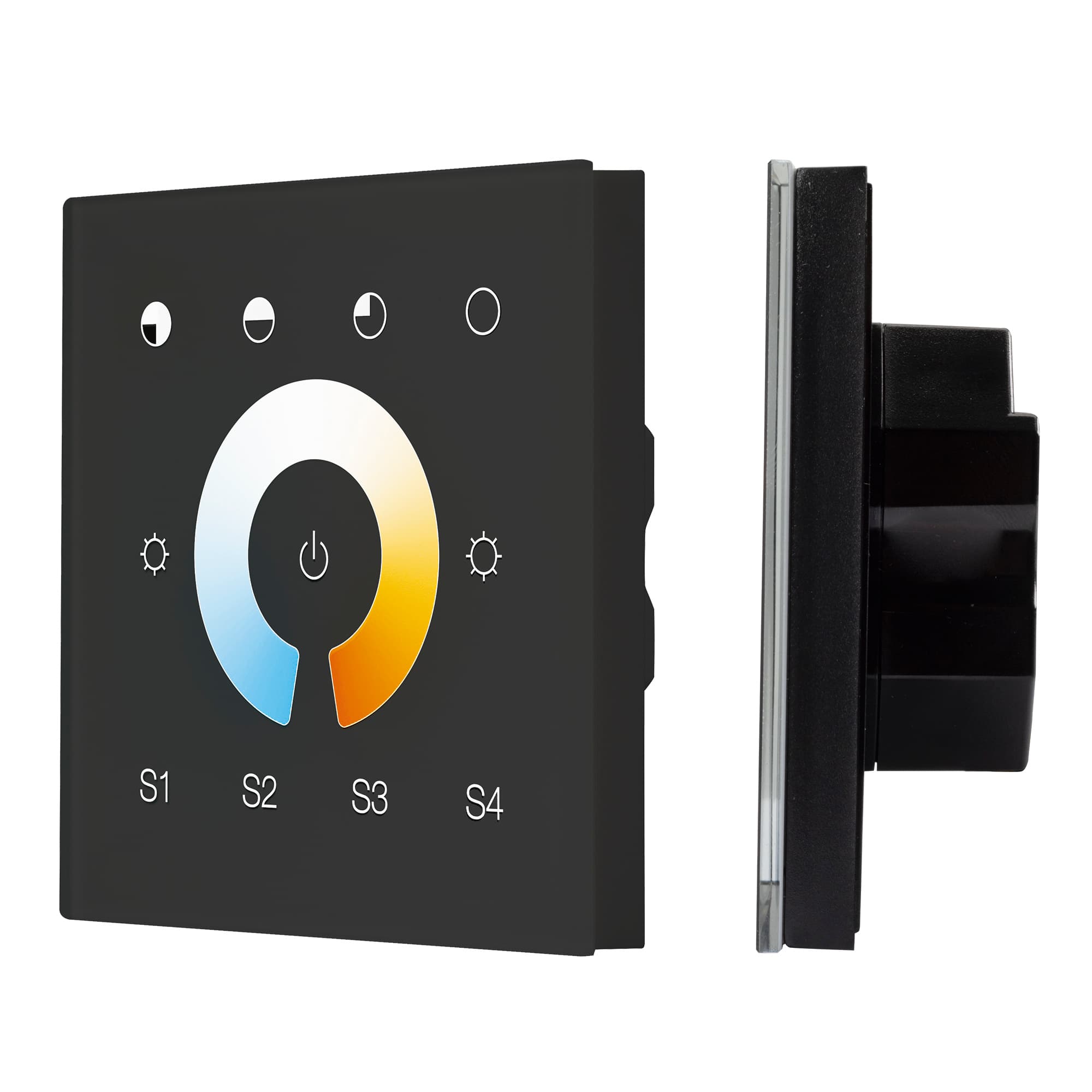INTELLIGENT ARLIGHT Сенсорная панель DALI-901-11-1G-4SC-MIX-DT8-IN Black (BUS/230V) (IARL, IP20 Пластик, 3 года) 037195
