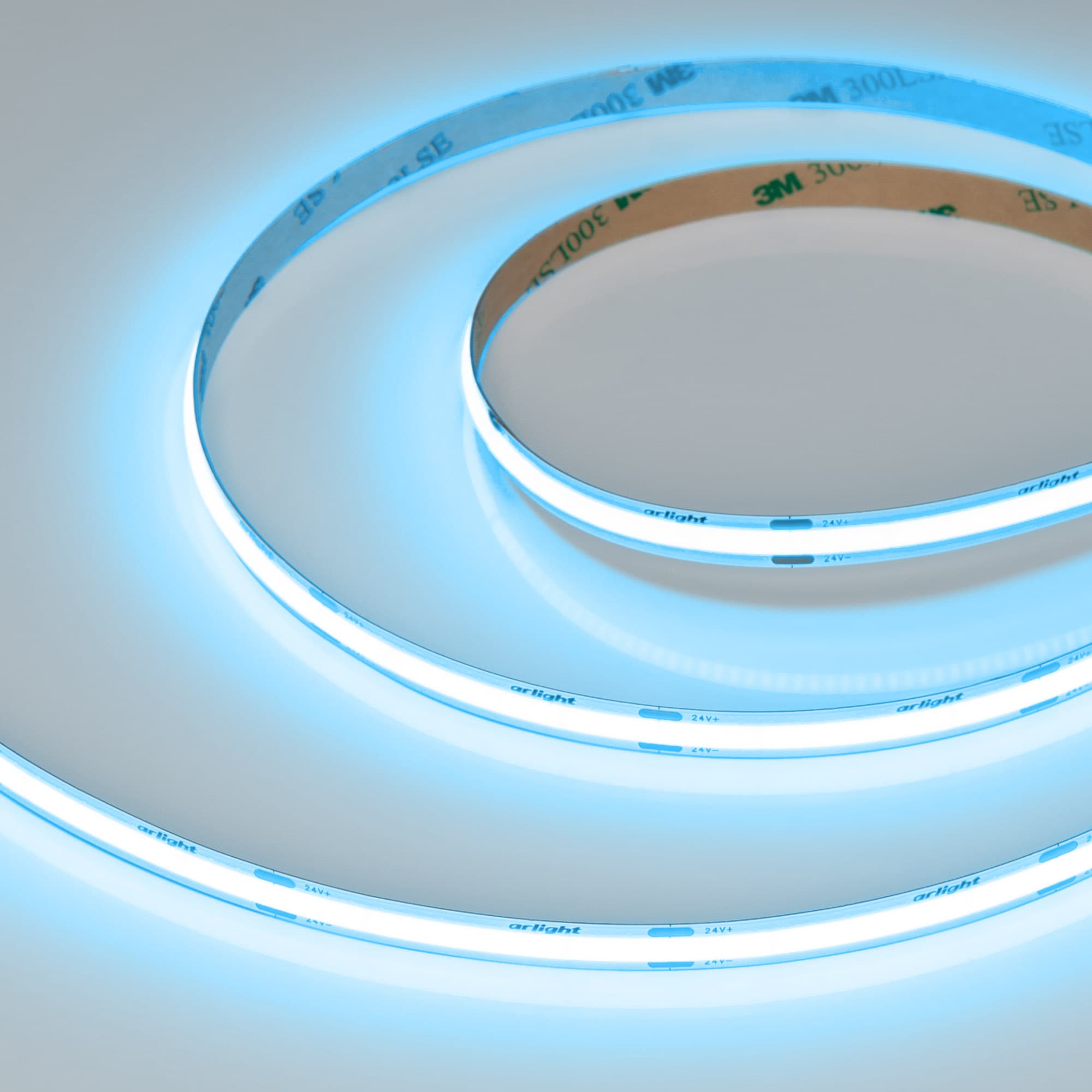 Светодиодная лента COB-X480-8mm 24V Sky Blue (8 W/m, IP20, 5m) (Arlight, -) 047740 — фото 1