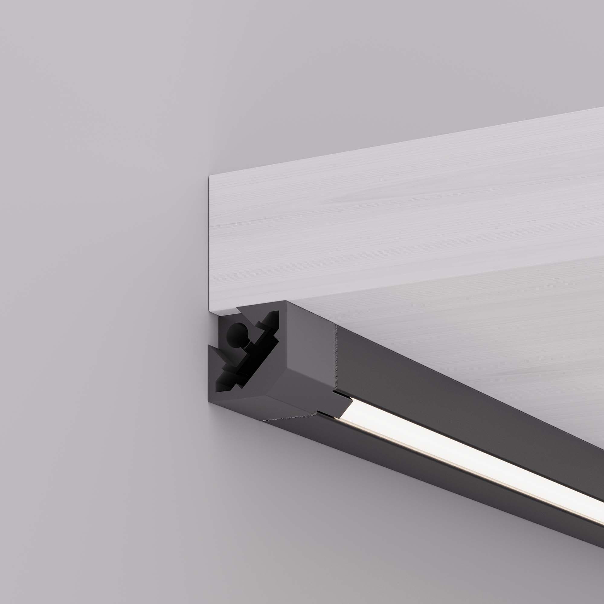 Профиль с экраном SL-KANT-H10-SQUARE-2000 IRON GREY (Arlight, Алюминий+пластик) 055325 — фото 5