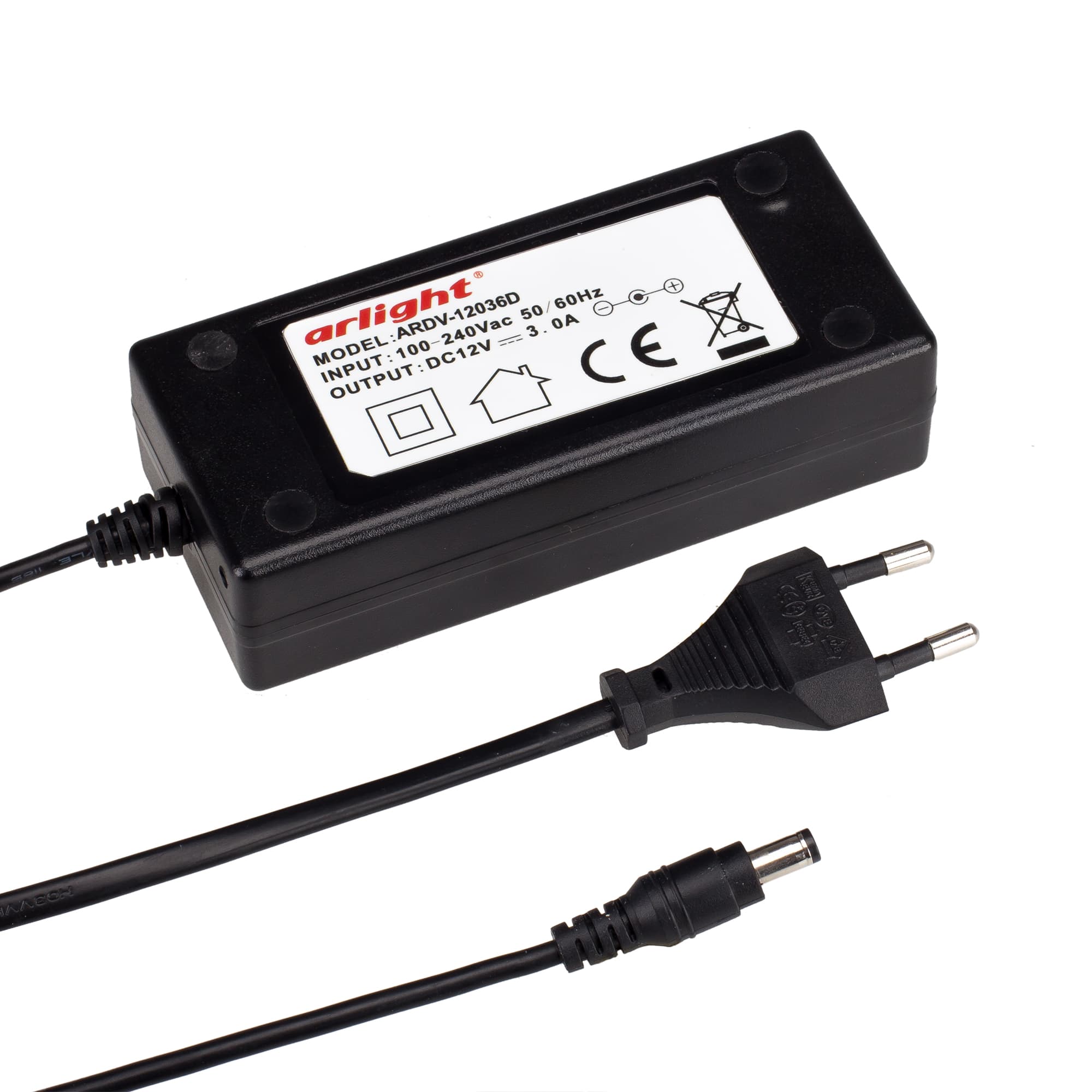 Блок питания ARDV-24036D (24V, 1.5A, 36W) (Arlight, Адаптер) 019993