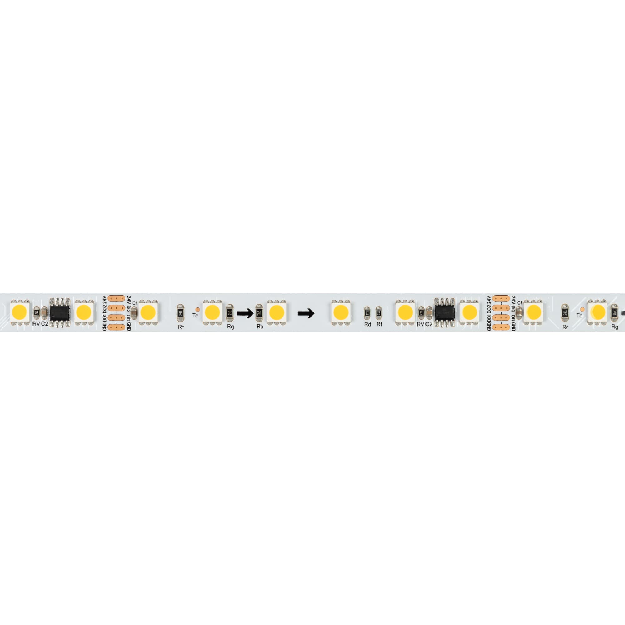 Светодиодная лента SPI-B60-10mm 24V Warm2700-PX6-RAM (15 W/m, IP20, 5060, 5m) (Arlight, бегущий огонь) 039041 — фото 3